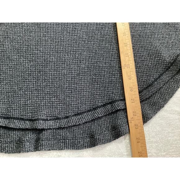 Free people blossom Puff sleeve waffle knit sz SP grey - Picture 6 of 7